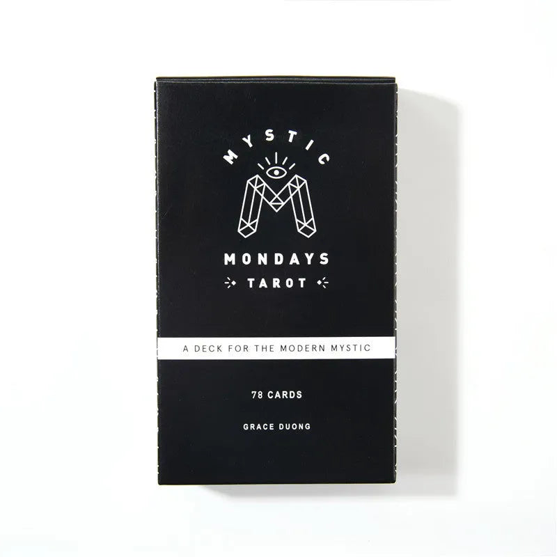 Mystic Mondays Tarot 78-card black coated paper deck for board game and parent-child card play