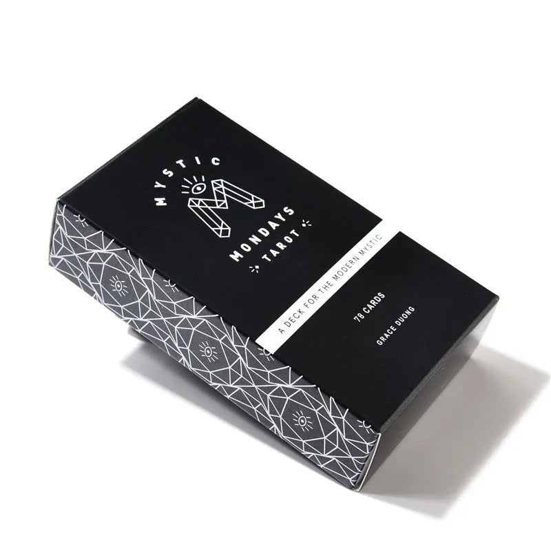 Mystic Mondays Tarot 78-card black coated paper deck for board game and parent-child card play