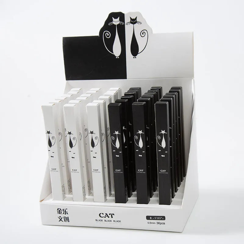 Creative neutral pen 17cm with fine stainless steel nib and individual box packaging, random colour.