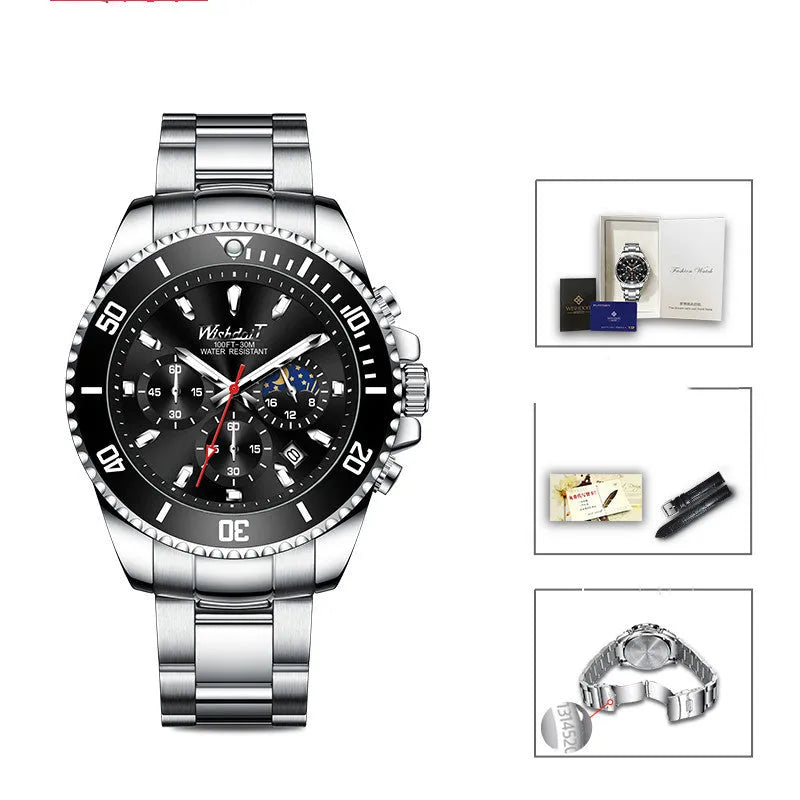 Green Water Monster Water Ghost men's 45mm automatic mechanical sports watch with stainless steel dial and alloy case