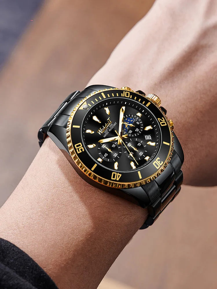 Green Water Monster Water Ghost men's 45mm automatic mechanical sports watch with stainless steel dial and alloy case