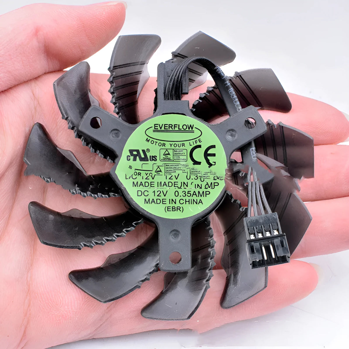 Anchaopu T128010su grey DC cooling fan for heat dissipation, 12V 0.35A