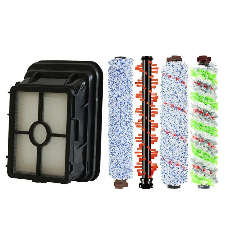 Replacement roller brush set for Bissell 1866 1868 1926 1785 with filter and four brushes, PC and cotton, 25x14x5cm