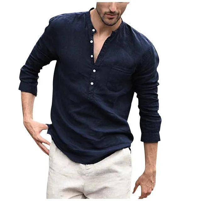 Men's summer plaid collar turn-down short sleeve shirt in khaki colour, slim fit, front view