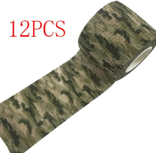 Camouflage self-adhesive elastic bandage 5cm non-woven wrap for first aid support