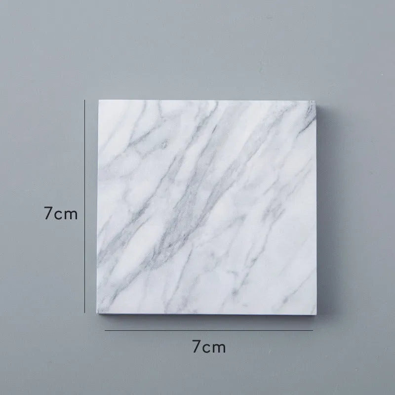 Lingyi cartoon sticky note paper in cement grey, marble and texture red, tearable self-adhesive sheets, Big and Small sizes