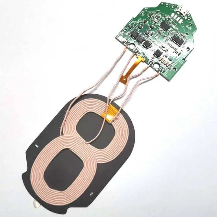 Qi wireless charging pad with 5W, 7.5W and 10W automatic identification, dual-coil S7B module, 0.035kg
