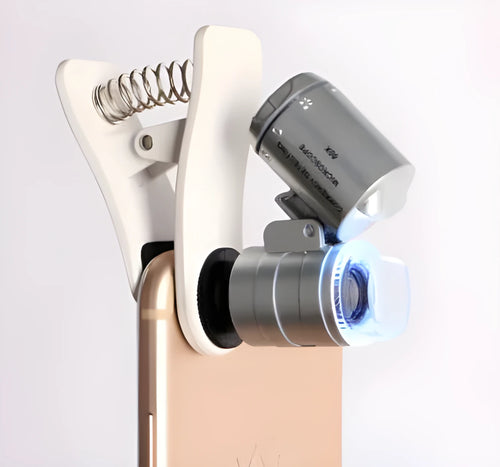 60 times mobile phone clip magnifier universal clip type white microscope attached to smartphone for close-up photography