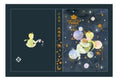 A5 hardback notebook with Little Prince cover design, saddle stitch binding, paper cover, shown in four styles