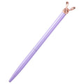 Korean fashion rabbit metal ballpoint pen rotating design 1.0mm bullet tip in rose gold