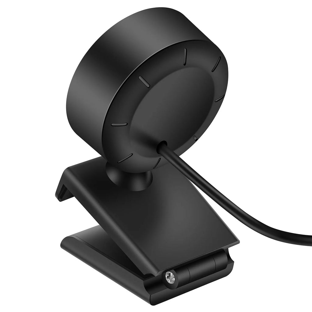 USB computer camera with integrated LED lighting ring around lens