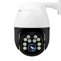 Black 1080P wireless outdoor security camera with 3.6mm lens, 355° PTZ, and 50m infrared