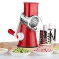 Multi-function food processor vegetable chopper with suction cup base in kitchen