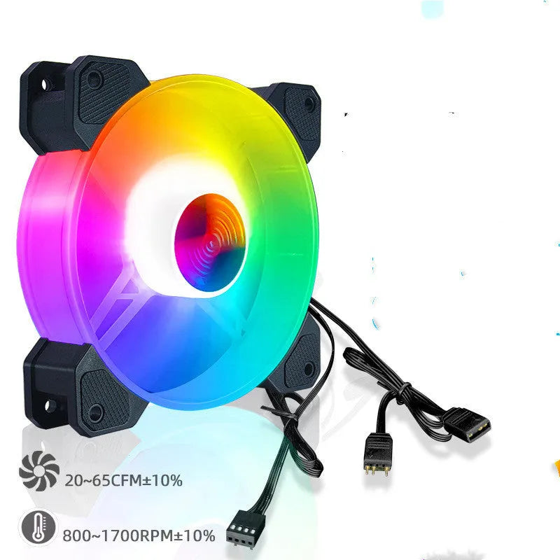 12cm ABS chassis cooling fan with hydraulic bearing and 1600 RPM motor for PC case ventilation