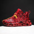 Men's black high-top basketball shoes with a camouflage pattern on the microfiber upper.