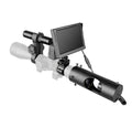 Black digital night vision goggles with 5-inch LCD display and infrared illumination for low-light viewing