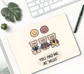 Cartoon character mouse pad measuring 260x210mm with rubber anti-slip base
