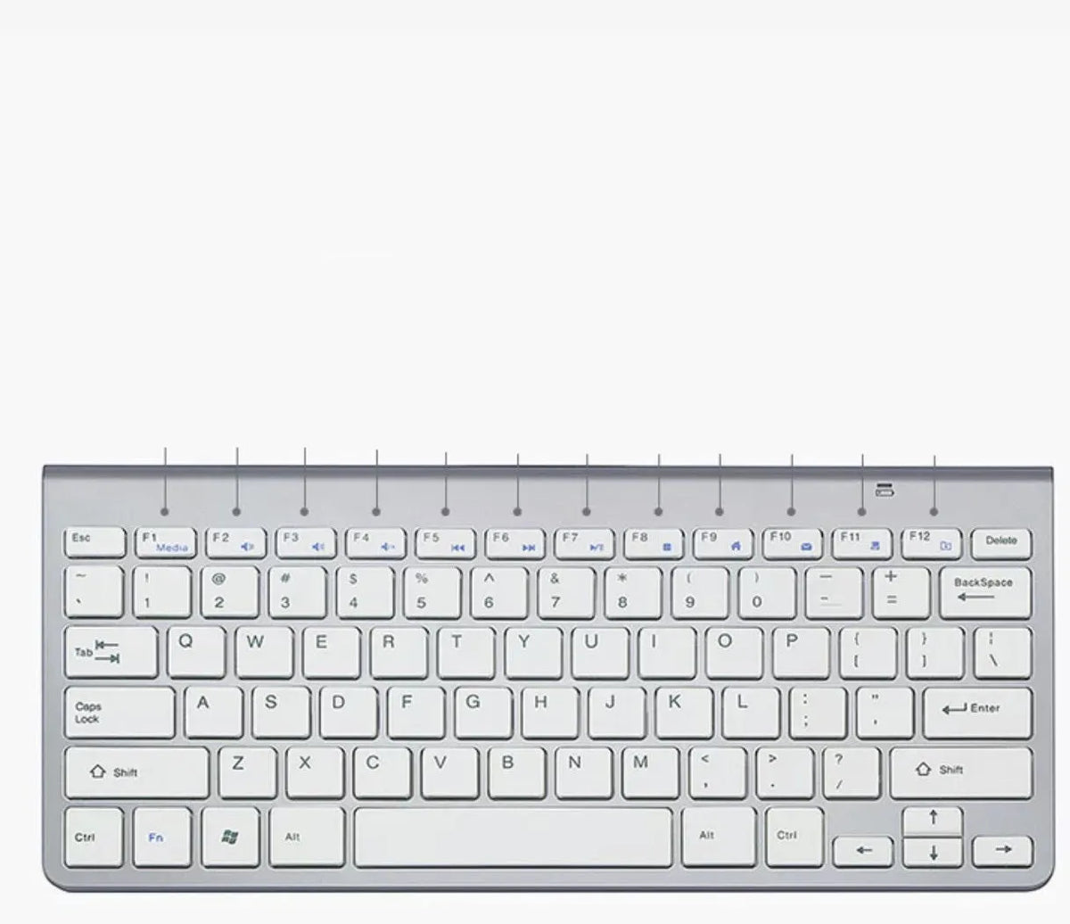 Portable 2.4G wireless keyboard and mouse set in black, gold, or silver, 283 x 122 x 10 mm, USB and Bluetooth compatible.