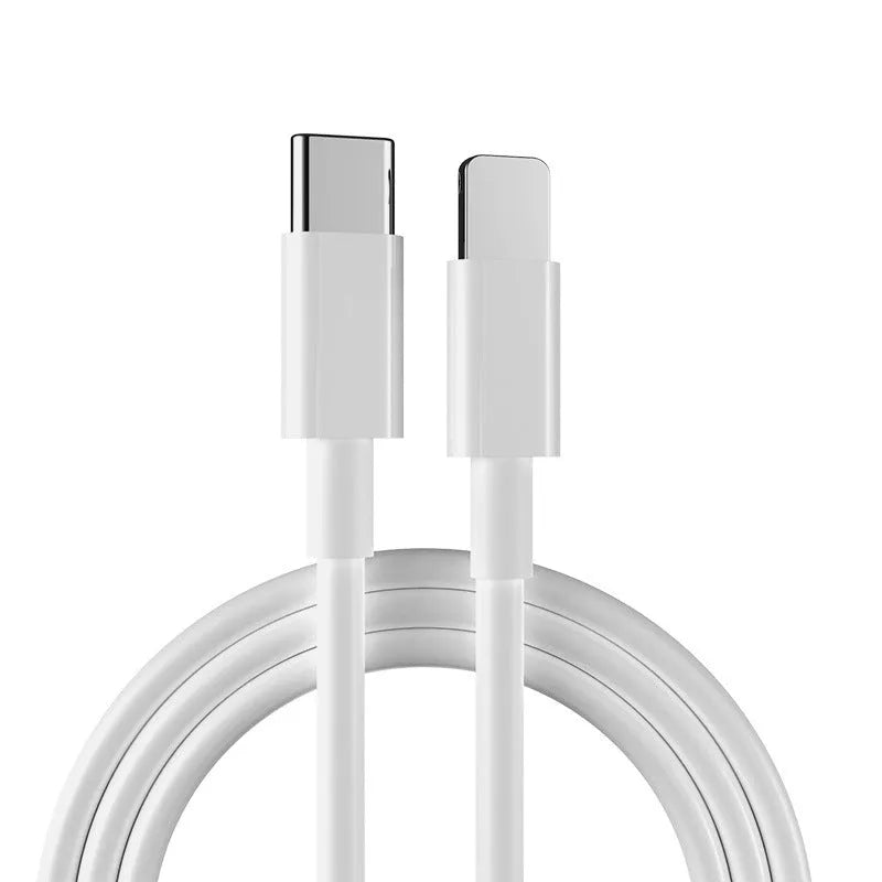 White 20W USB-C fast charger with 1m cable for Apple iPhone and iPad