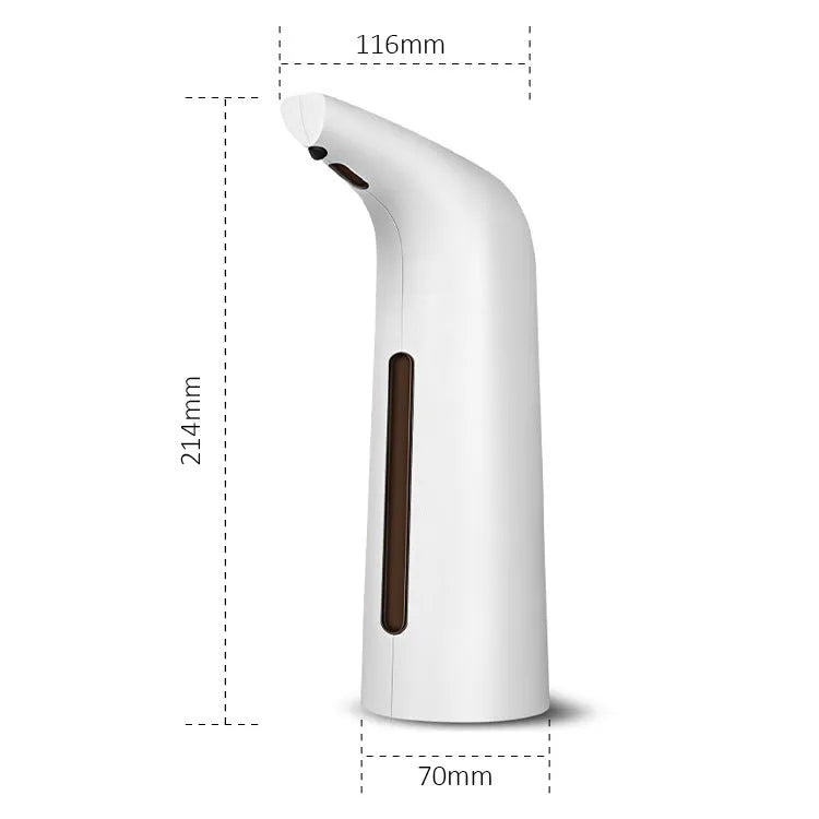 White automatic induction liquid dispenser with ABS body and 5cm sensor range