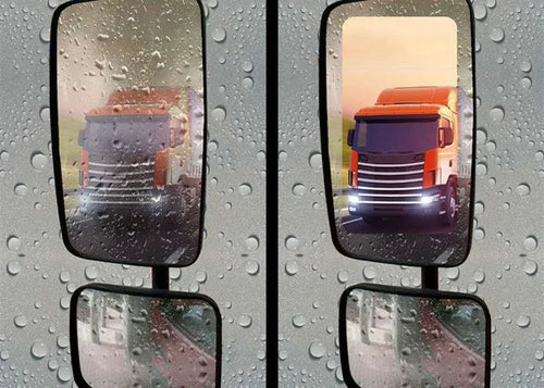 Two pieces of Che Youmeng 100mm x 145mm rainproof film for car rearview mirrors