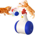 Electric cat toy in orange lake blue with infrared light and self-balance movement for interactive play