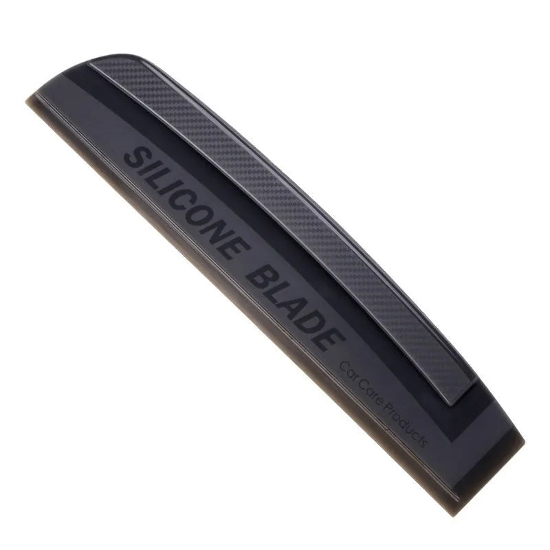 Silicone car glass wiper in dark grey and black, handheld automobile window wiper tool