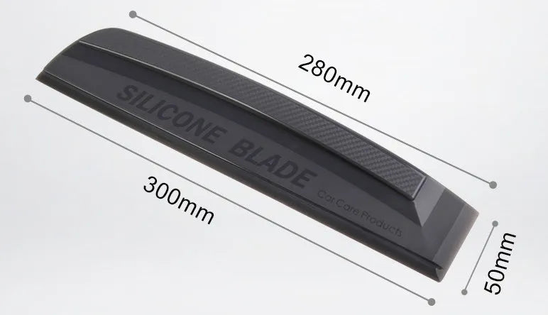 Silicone car glass wiper in dark grey and black, handheld automobile window wiper tool