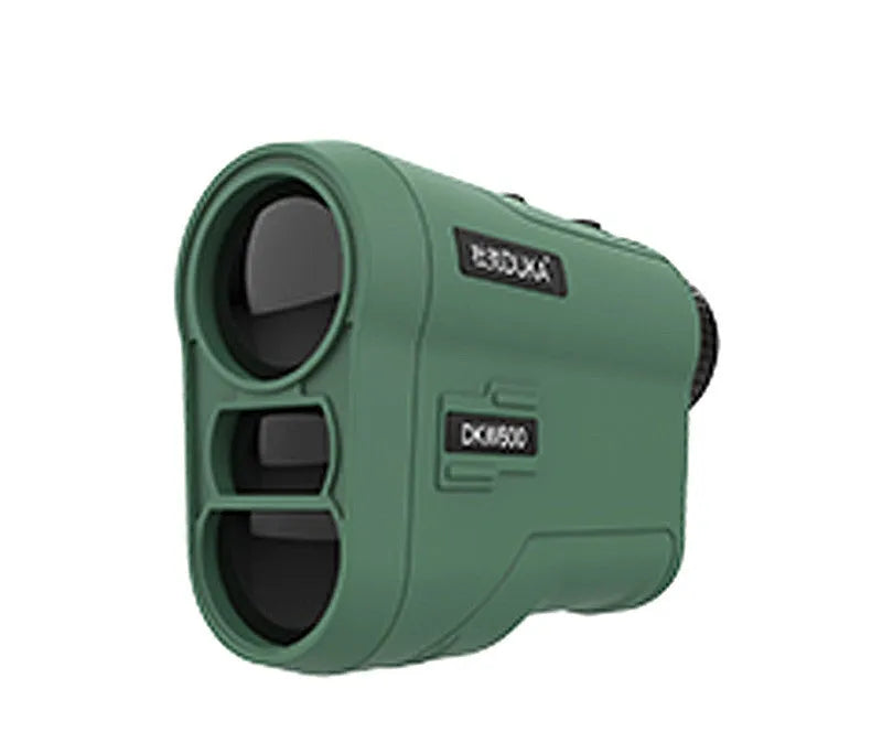 Golf laser rangefinder telescope showing distance measurement display with multiple model options