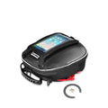 Black waterproof reflective motorcycle fuel tank bag model 1903-12 with optional adapter ring and set options