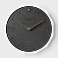 12-inch round Nordic minimalist wall clock with perforated design in a choice of four two-tone colours