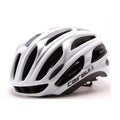 Road mountain bike helmet in white with PC shell and EPS lining