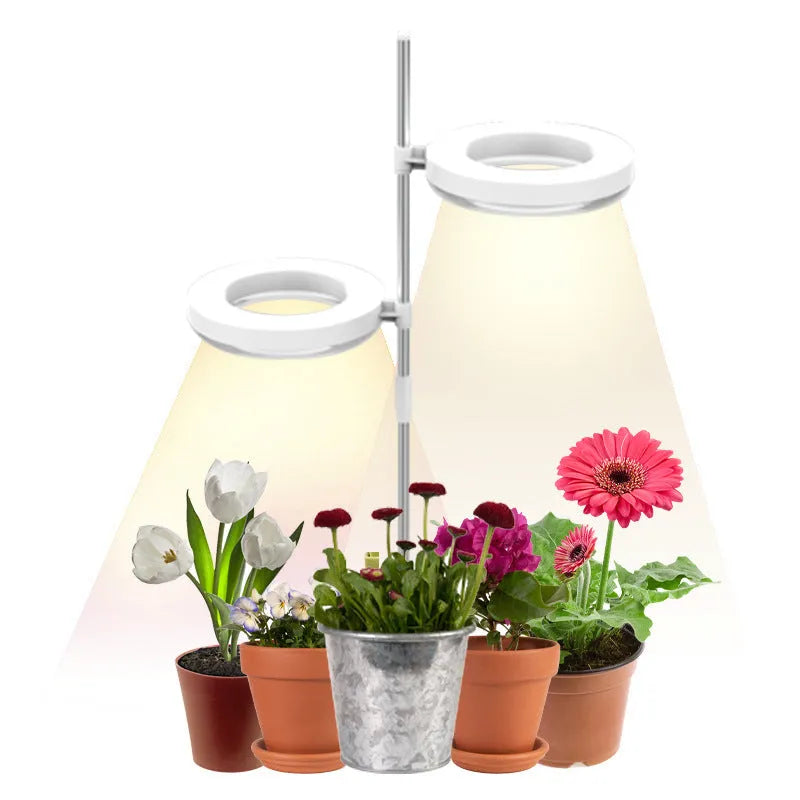 A compact, white, desk-mounted LED plant growth lamp with a slim 160mm long PC plastic body.