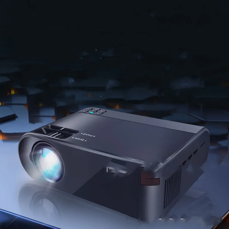 Portable Android WiFi projector with 8K Blu-ray lens for mobile phone screen mirroring