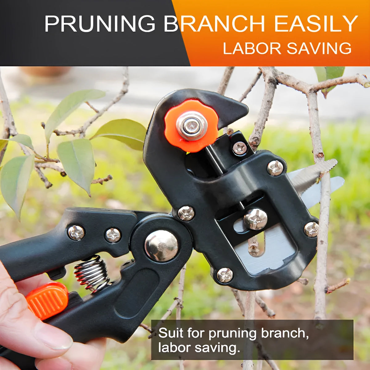 Alloy steel seedling grafting pliers with replaceable blade for fruit tree pruning, Classic Liteback style