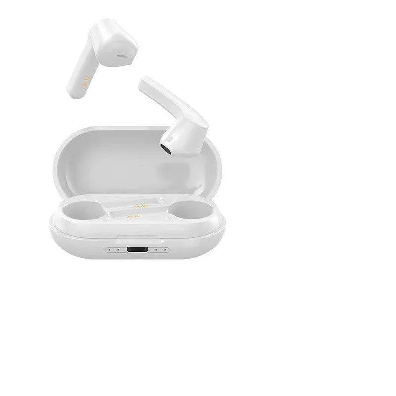 Black and white Bluetooth 5.0 in-ear sports headset with noise cancelling and 10m range
