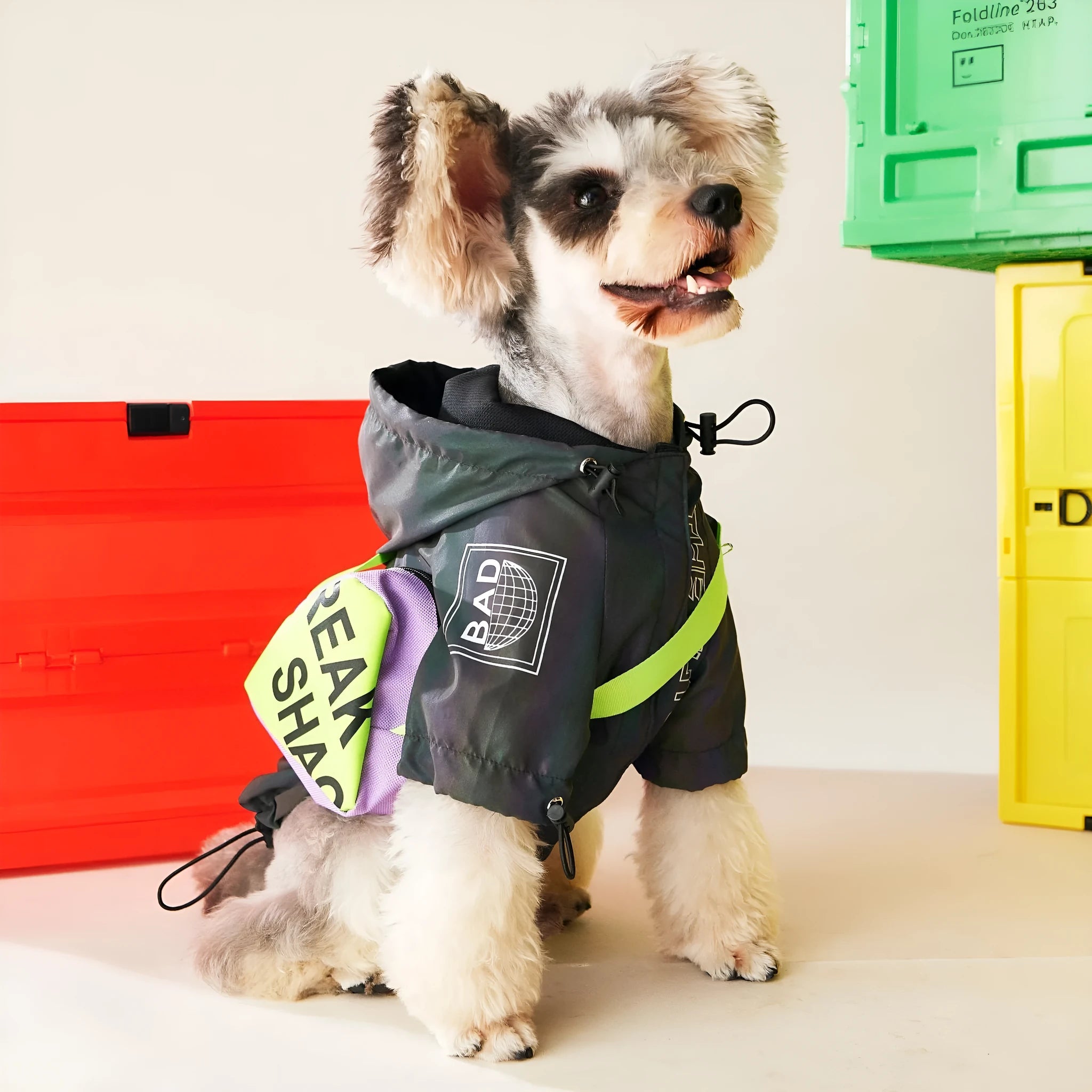 Polyester dog autumn jacket two-legged casual style in jacket colour for pets size S to XXXL