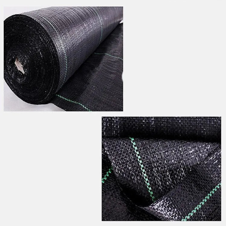 Black woven PE weed-proof fabric for farm greenhouse and garden weed suppression