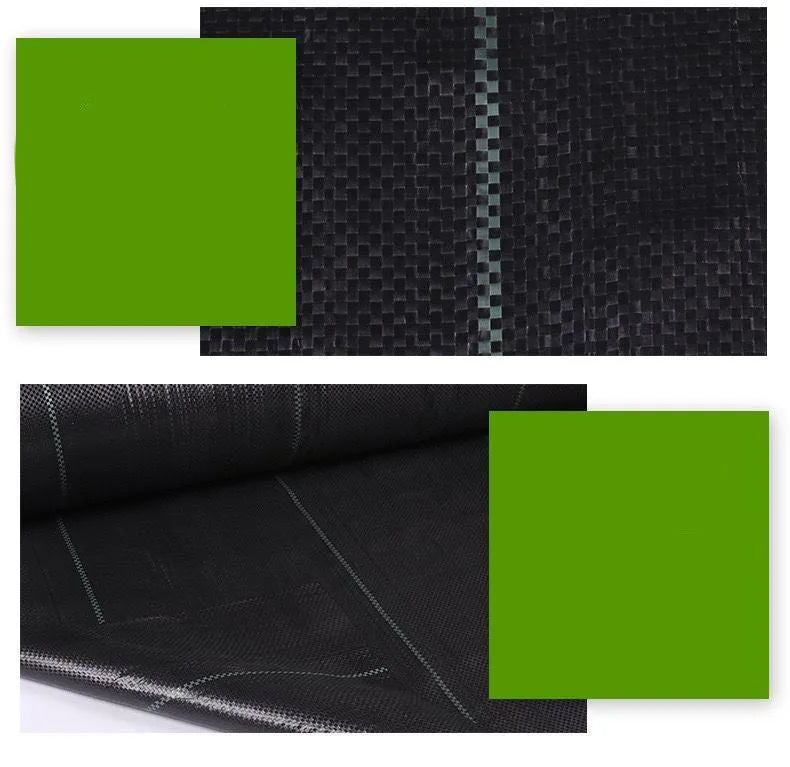 Black woven PE weed-proof fabric for farm greenhouse and garden weed suppression