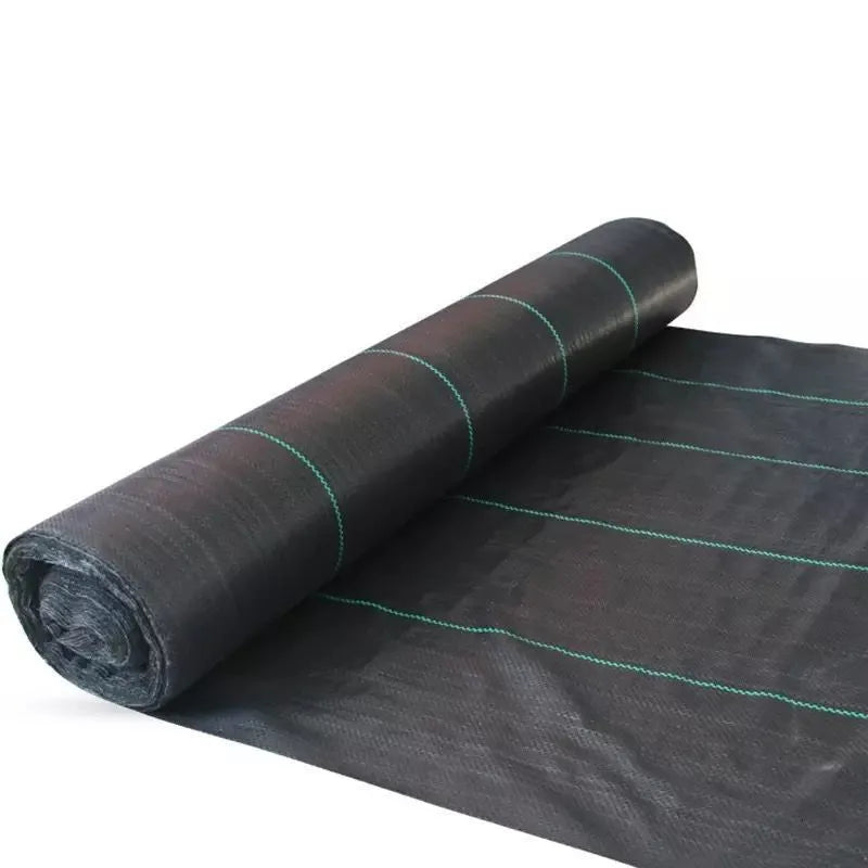 Black woven PE weed-proof fabric for farm greenhouse and garden weed suppression