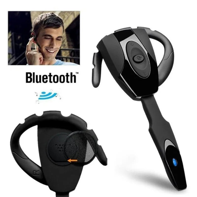 Single ear Bluetooth business headset in hanging ear design with 10-metre range