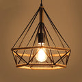 Rustic twine chandelier with iron lampshade, 25cm or 38cm diameter, adjustable 1m height, industrial retro style