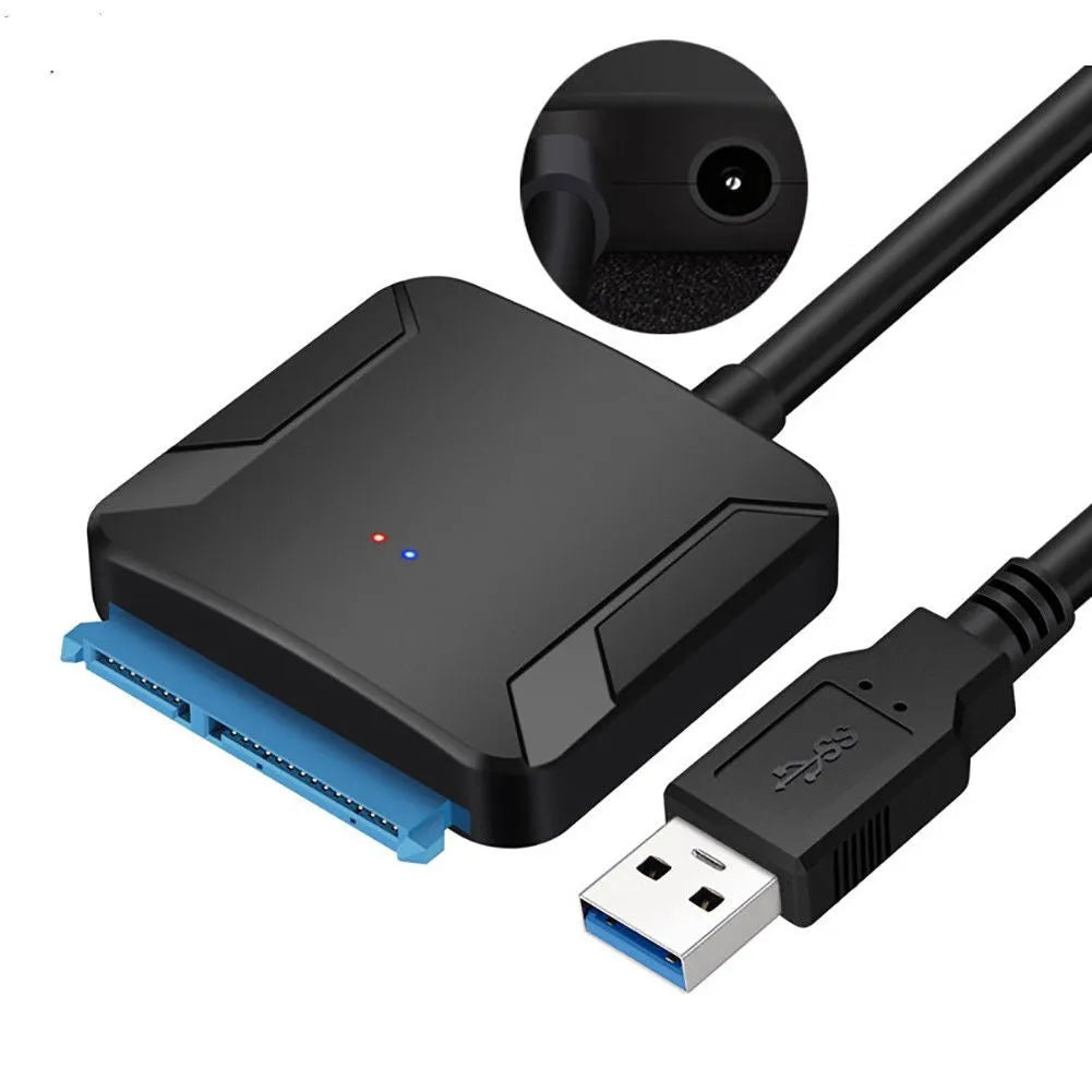 Onvian USB 3.0 to SATA adapter converter cable, black, USB-powered, for 2.5 inch SSD HDD