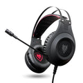 Black USB wired computer headset with microphone for PC desktop and notebook connectivity