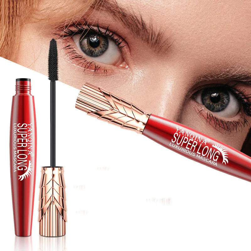 Waterproof and sweatproof 4D crown head mascara black 10ml with compact tube and defined lash effect