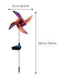 Solar LED windmill garden light for path and lawn, IP65 waterproof, 600mAh, 75 x 23 mm