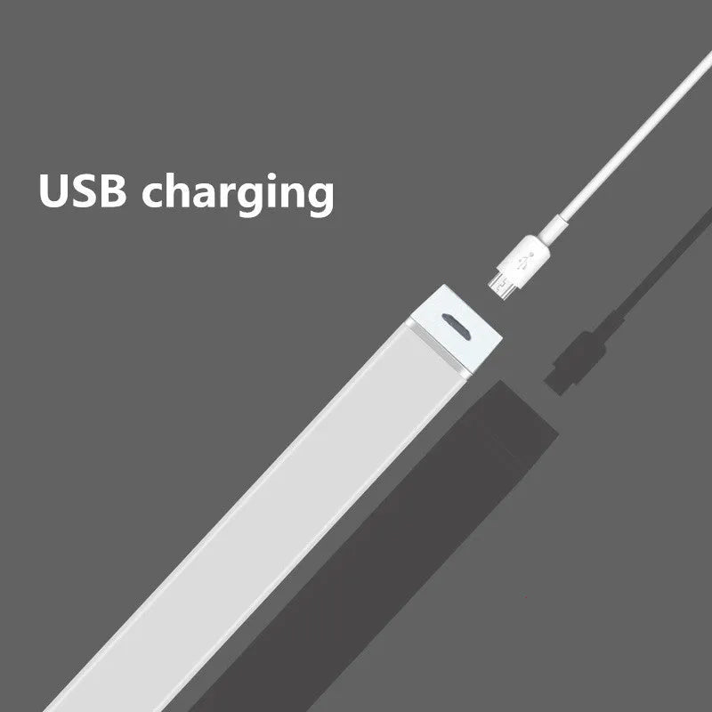 USB rechargeable magnetic LED closet light with motion sensor in aluminium shell