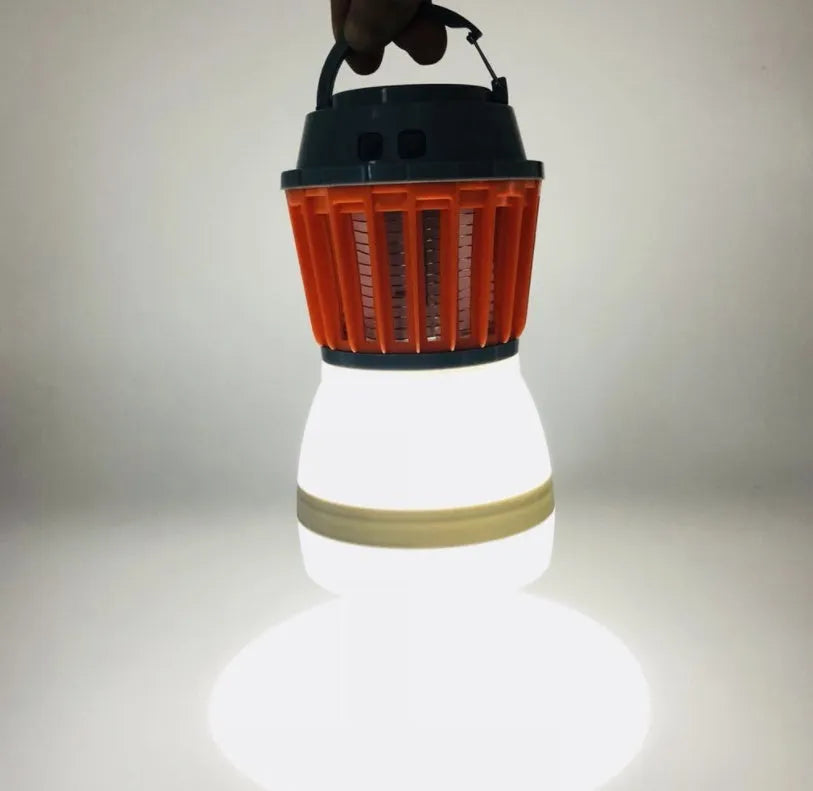 Solar mosquito lamp and camping light, IPX6 waterproof, ABS body, 2200mAh battery, two sizes