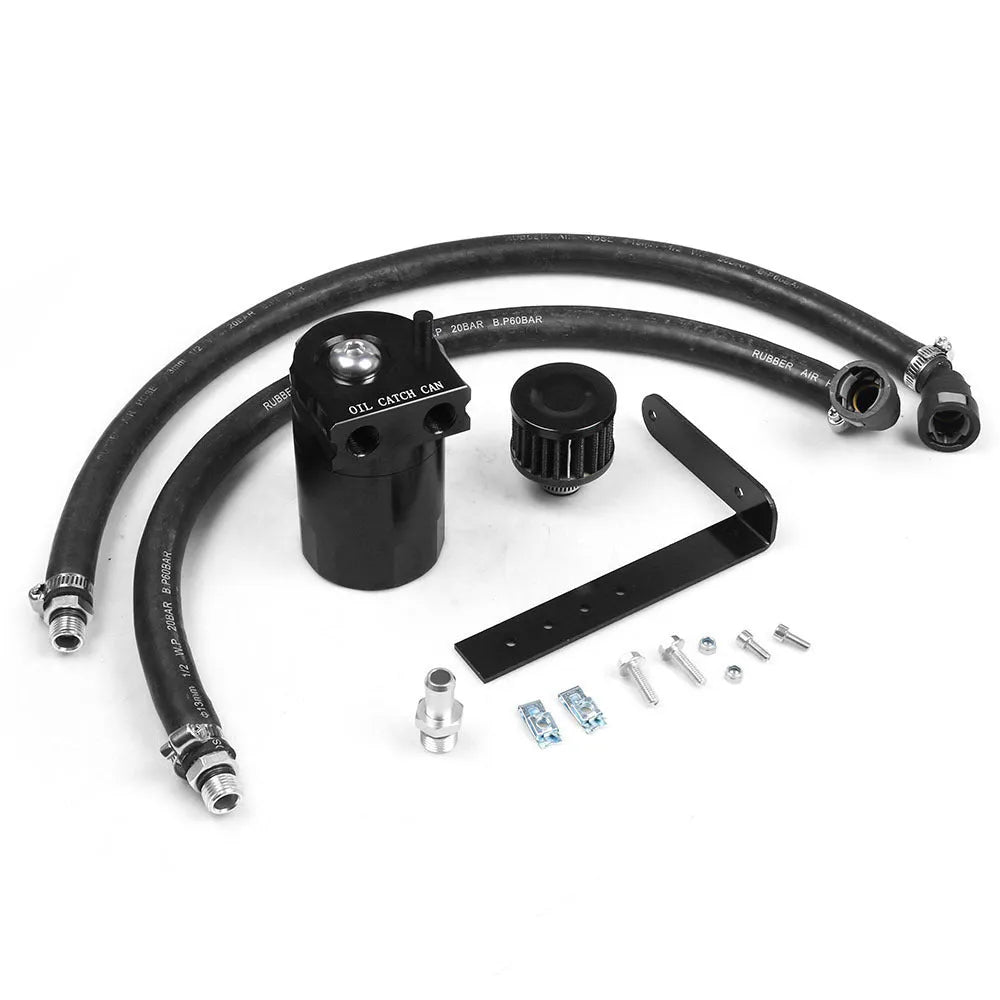 Aluminum alloy oil separator for Ford Expedition in black, blue, red, and silver colour options.