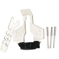 Silver metal electric chain grinding machine accessory with 100 teeth on a 20mm band saw blade.